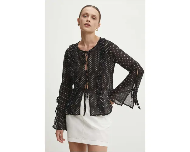Answear Lab bluza femei, culoarea negru, modelator