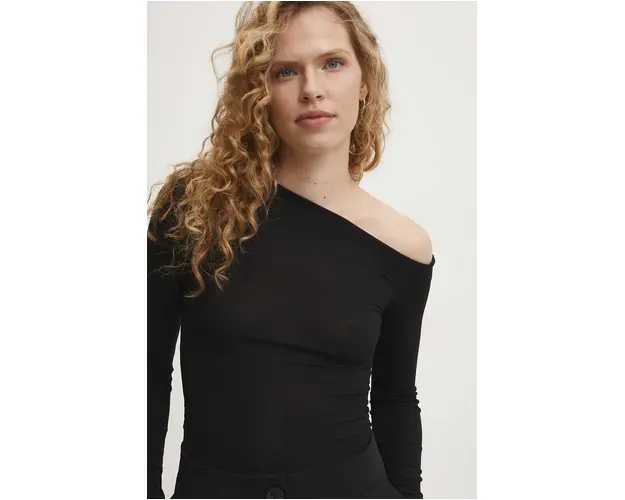 Answear Lab longsleeve culoarea negru