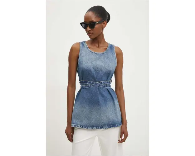 Answear Lab bluza subtire de blugi femei, neted