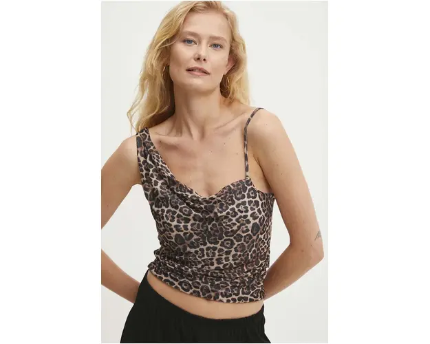 Answear Lab bluza femei, culoarea bej, modelator