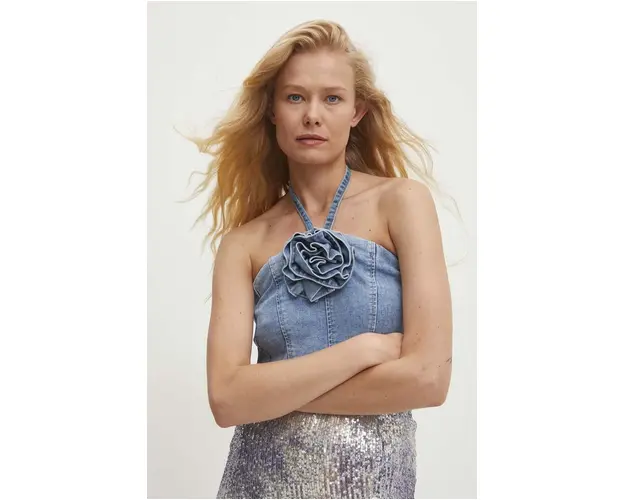 Answear Lab top din denim neted