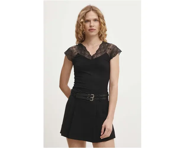 Answear Lab bluza femei, culoarea negru, neted