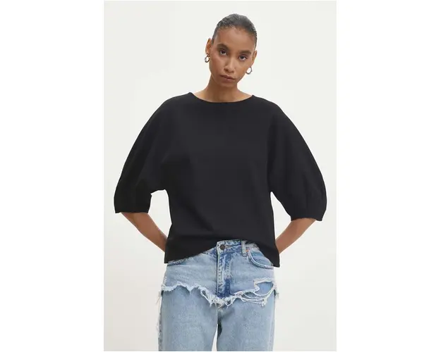 Answear Lab bluza femei, culoarea negru, neted