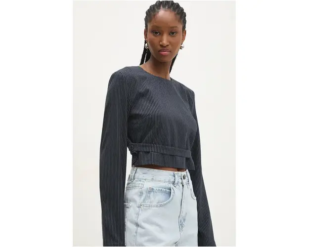 Answear Lab bluza femei, culoarea albastru marin, modelator