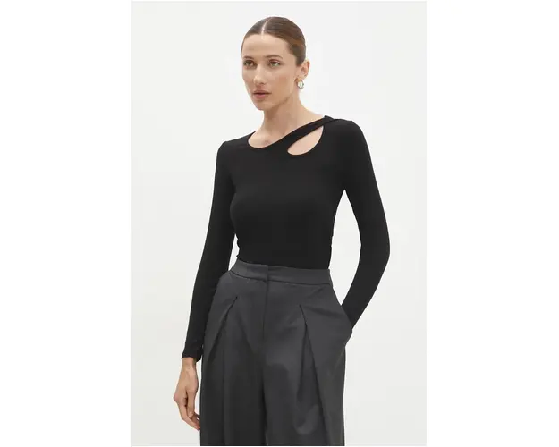 Answear Lab longsleeve culoarea negru