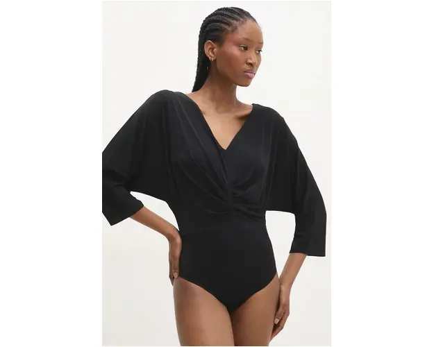 Answear Lab body femei, culoarea negru, neted