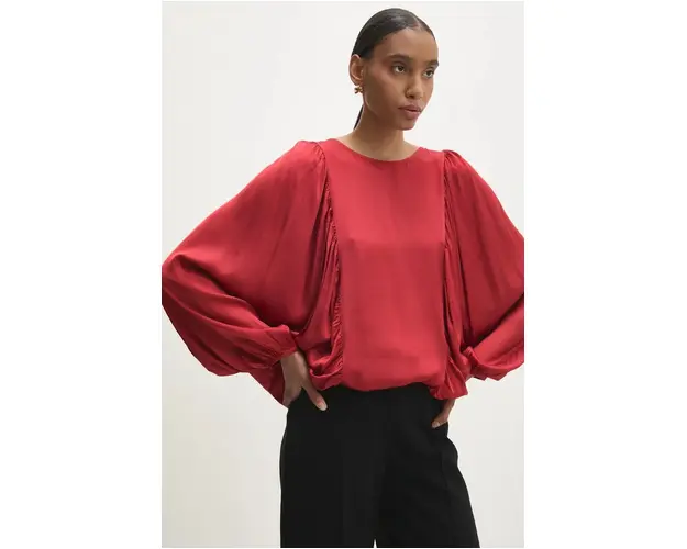 Answear Lab bluza femei, culoarea rosu, neted