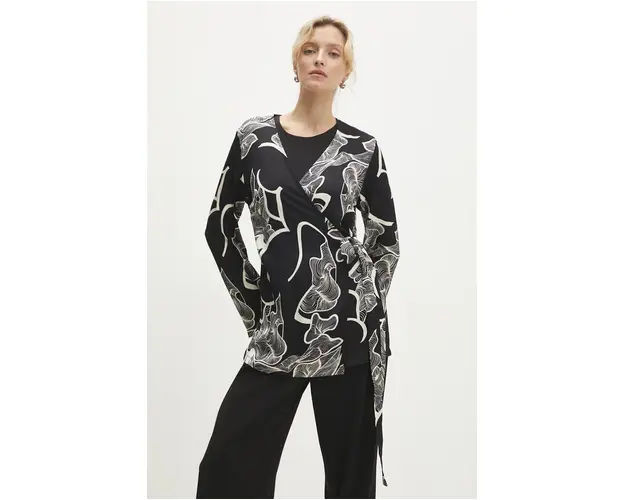 Answear Lab camasa femei, culoarea negru, regular