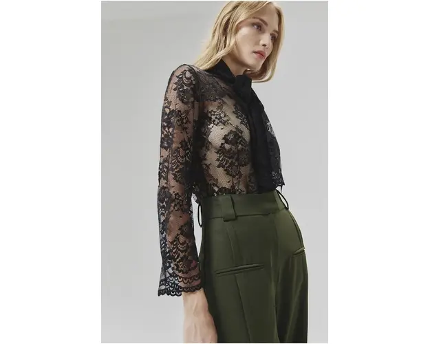 Answear Lab bluza femei, culoarea negru, neted