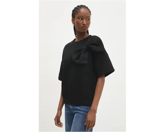 Answear Lab bluza femei, culoarea negru, neted