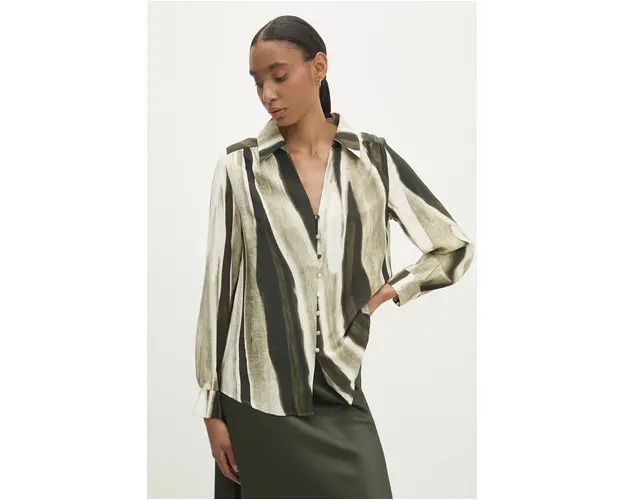 Answear Lab bluza femei, culoarea verde, modelator
