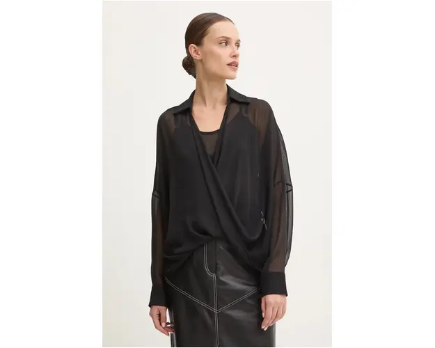 Answear Lab bluza femei, culoarea negru, neted