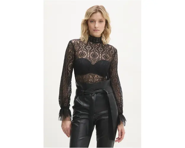 Answear Lab bluza femei, culoarea negru, neted