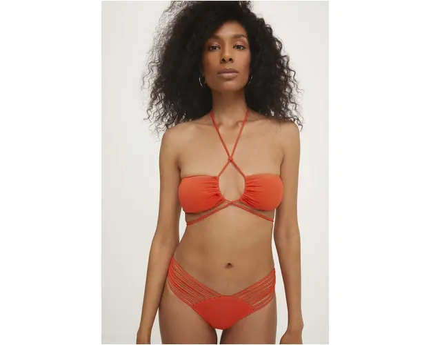 Answear Lab sutien de baie culoarea portocaliu, cupa usor rigidizata