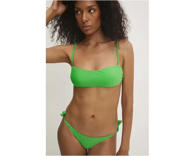 Answear Lab sutien de baie culoarea verde, cupa usor rigidizata