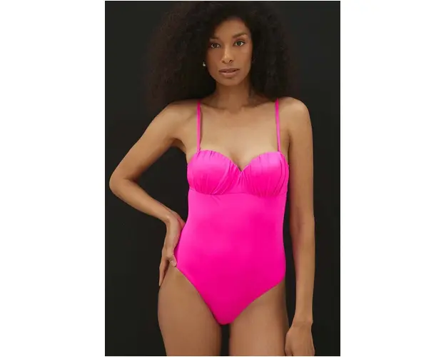Answear Lab costum de baie dintr-o bucata culoarea roz, cupa usor rigidizata