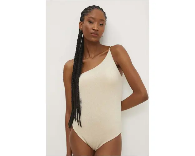 Answear Lab costum de baie dintr-o bucata culoarea bej, cupa usor rigidizata