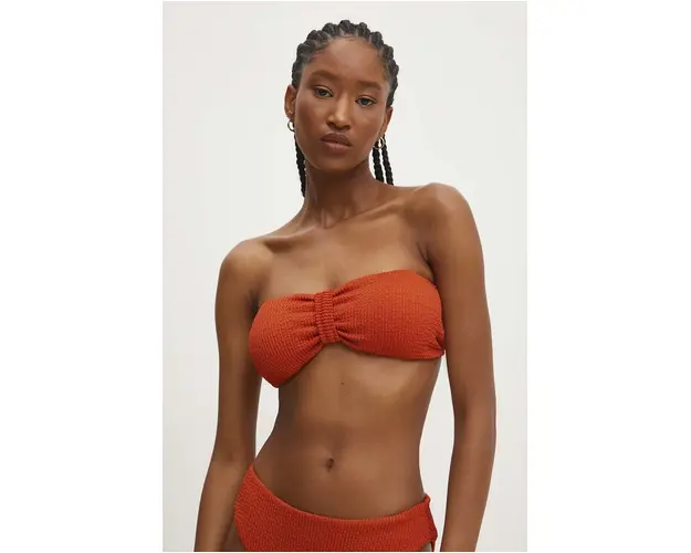 Answear Lab sutien de baie culoarea portocaliu, cupa usor rigidizata