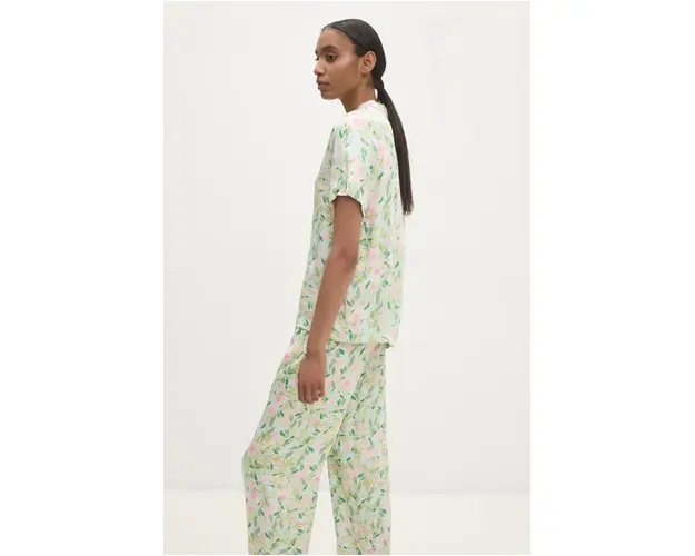 Answear Lab pijama femei, culoarea verde