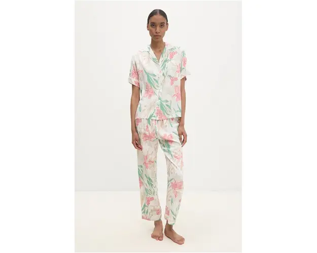 Answear Lab pijama femei, culoarea verde