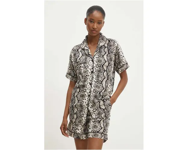 Answear Lab pijama femei, culoarea bej