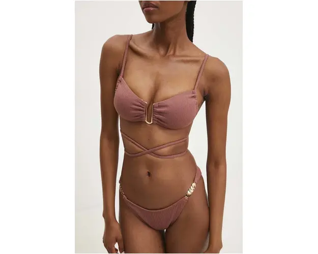 Answear Lab sutien de baie culoarea maro