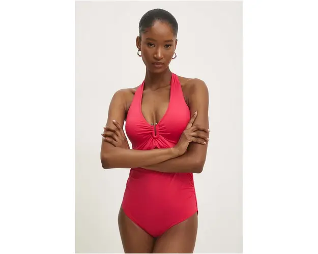 Answear Lab costum de baie dintr-o bucata culoarea rosu, cupa usor rigidizata