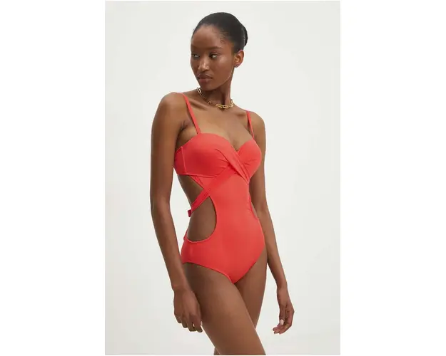 Answear Lab costum de baie dintr-o bucata culoarea rosu, cupa rigidizata