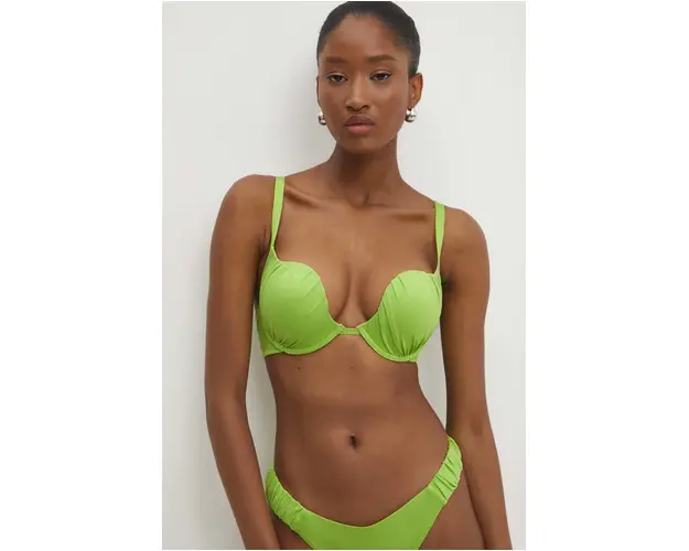 Answear Lab sutien de baie culoarea verde, cupa rigidizata