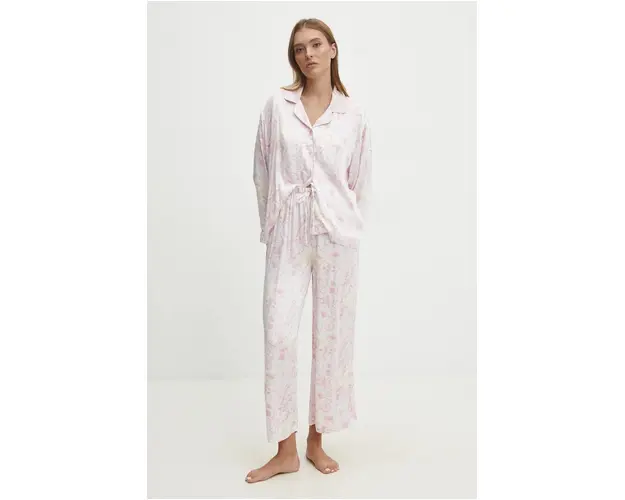 Answear Lab pijama femei, culoarea roz