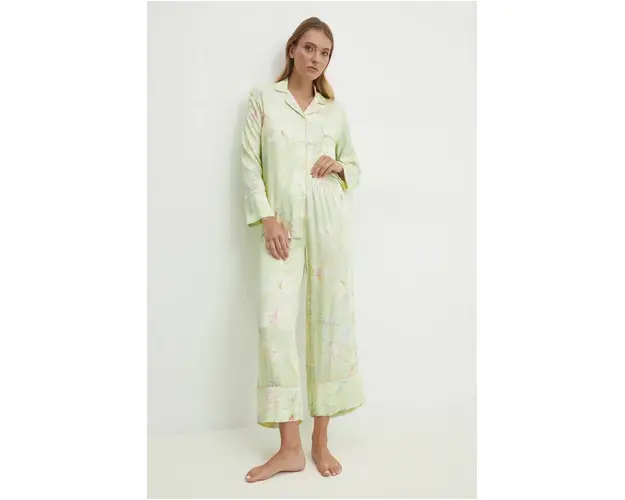 Answear Lab pijama femei, culoarea verde