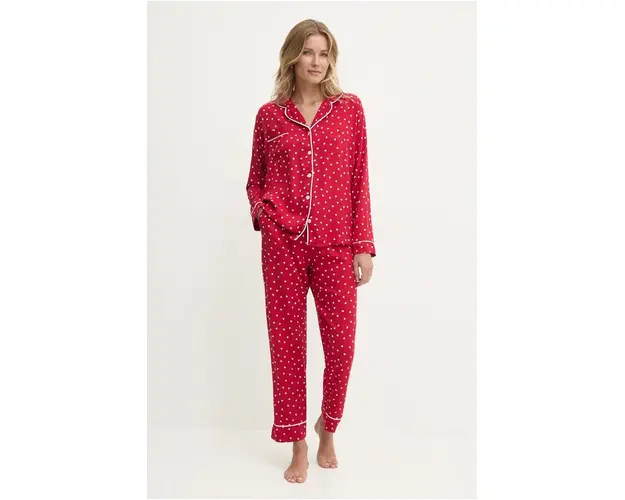 Answear Lab pijama femei, culoarea rosu