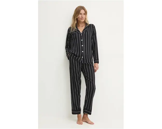 Answear Lab pijama femei, culoarea negru