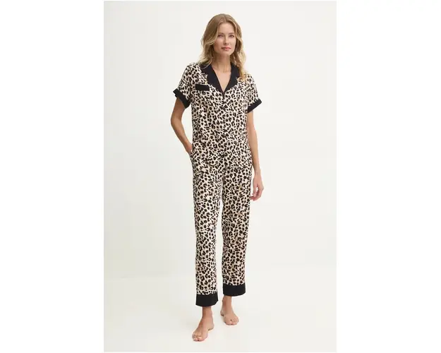 Answear Lab pijama femei, culoarea maro