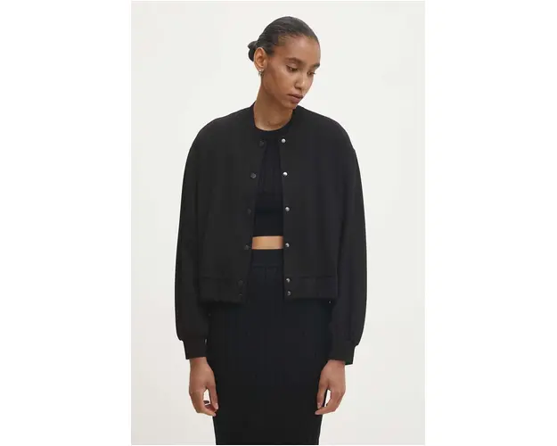 Answear Lab bluza femei, culoarea negru, neted