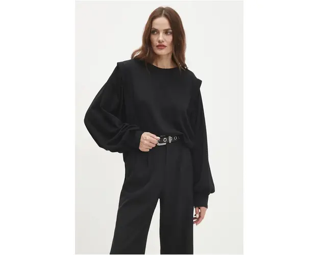 Answear Lab bluza femei, culoarea negru, neted