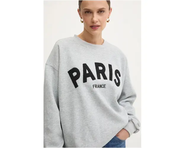 Answear Lab bluza femei, culoarea gri, melanj