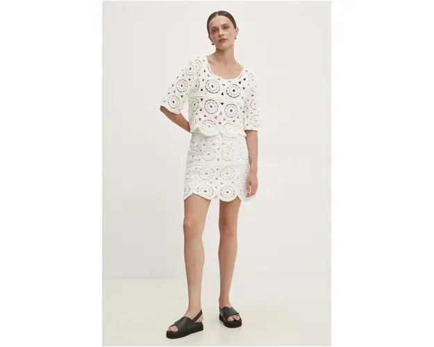 Answear Lab compleu femei, culoarea alb