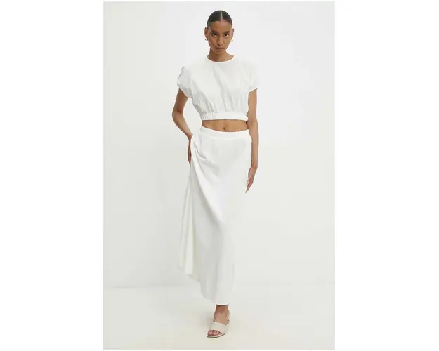 Answear Lab bluza si fusta culoarea alb