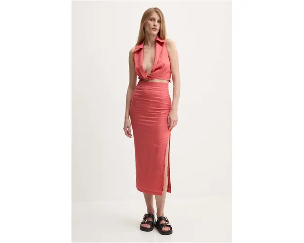 Answear Lab set complet cu lenjerie culoarea rosu