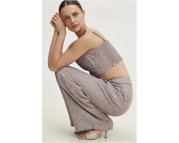 Answear Lab set din bumbac culoarea bordo