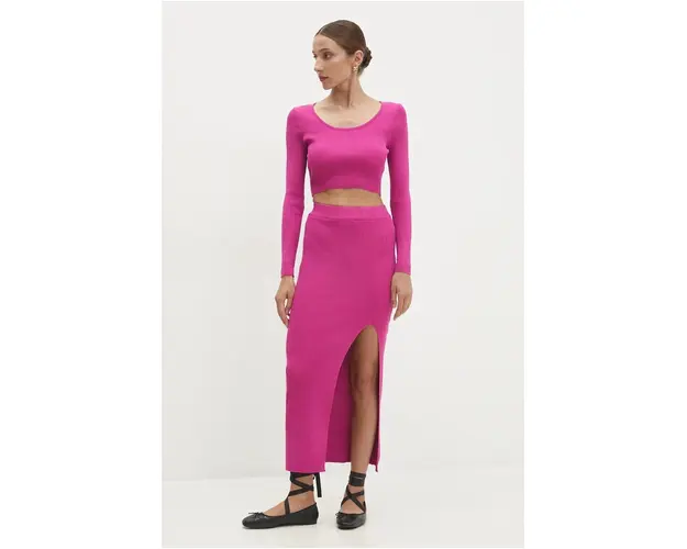 Answear Lab bluza si fusta culoarea violet