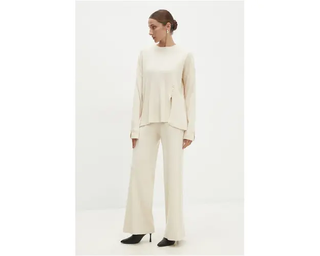 Answear Lab compleu femei, culoarea bej