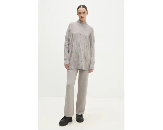 Answear Lab compleu femei, culoarea gri