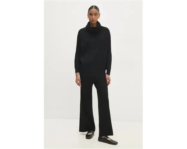 Answear Lab compleu femei, culoarea negru