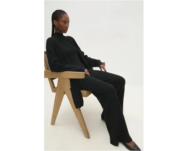 Answear Lab compleu femei, culoarea negru