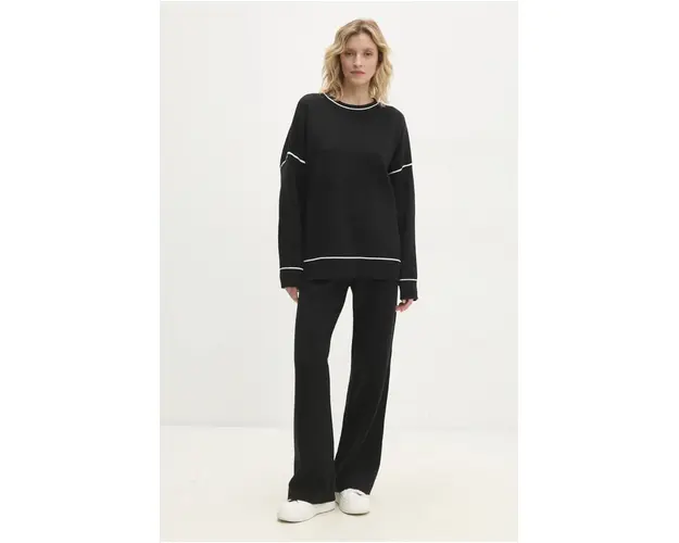 Answear Lab compleu femei, culoarea negru