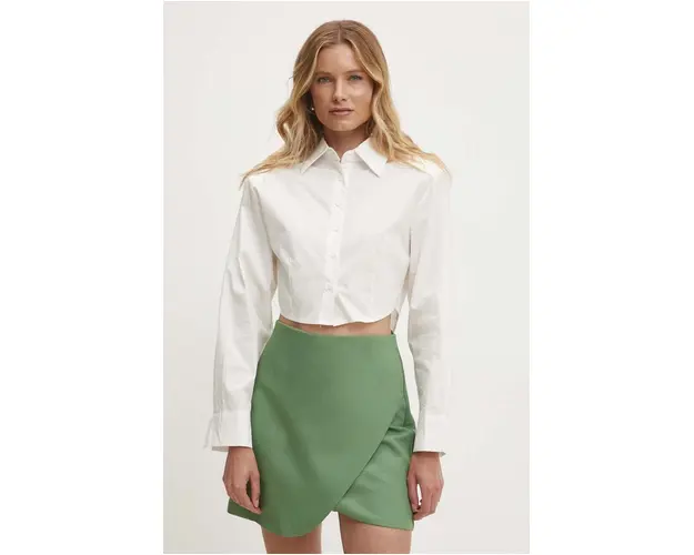 Answear Lab camasa femei, culoarea alb, cu guler clasic, regular