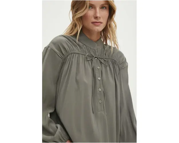 Answear Lab bluza femei, culoarea verde, neted