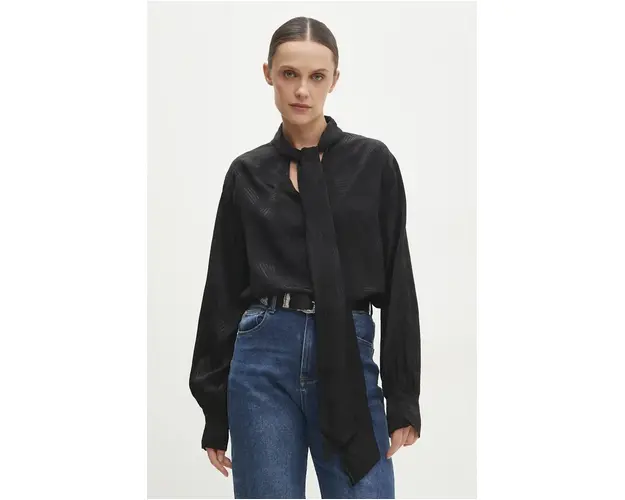 Answear Lab bluza femei, culoarea negru, modelator